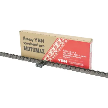 Motor pro motocykl Řetěz 1/2 x 5,2 - 114 článků, YBN-MOTOMAX 428S + spona, BABETTA, JAWA 50, SIMSON *M