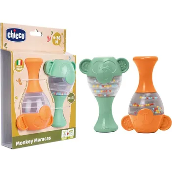 Výuková hračka CHICCO Chrastítko Maracas Opice Eco+ 6m+
