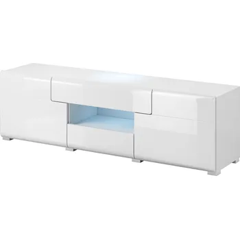 Televizní stolek MOB Tamie Typ 41 (bílá + lesk bílý)