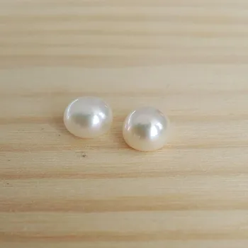 Dětské navlékací korálky Perla sladkovodní přírodní bílá 7-7,5mm polovrtaná CENA ZA 2 KUSY PP 107-2