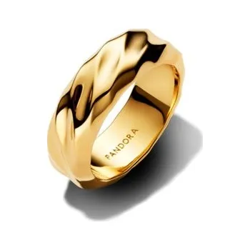 Prsten Prsten PANDORA Shine Široký zvlněný kroužek 54 163886C00-54