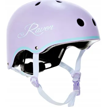 Cyklistická přilba Helma Raven Essto violet/mint dětská helma na brusle, skate a koloběžku Velikost: S