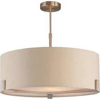 Endon 95834 - Lustr na tyči HAYFIELD 3xE27/40W/230V matný chrom/béžová