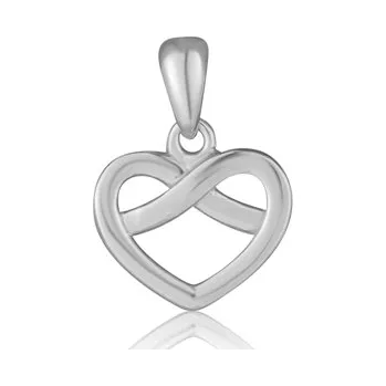Přívěsek Stříbrný přívěšek srdce s nekonečnem SVLP1401XH20000