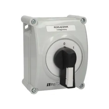 vypínač Křížový spínač 0-1 3P 63A v pouzdře ŁK63-2.821