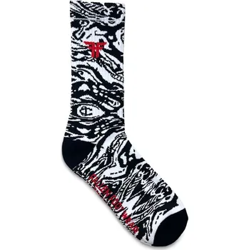 Pánské ponožky FALLEN ponožky - Trademark Sock Black White (BLACK-WHITE)