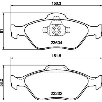 Brzdová destička Sada brzdových destiček, kotoučová brzda HELLA 8DB 355 008-901