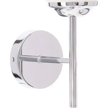 Nástěnné svítidlo BELWEDER chromová nástěnná lampa 1x40W E14 bílé stínidlo