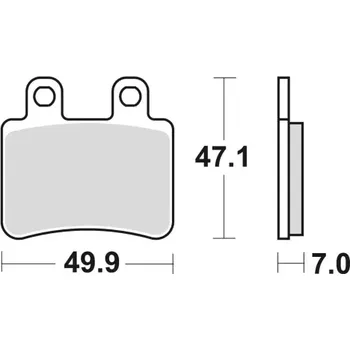Brzdová destička brzdové destičky, BRAKING (semi-metalická směs SM1) 2 ks v balení M501-175