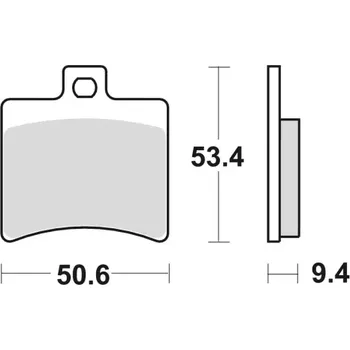 Brzdová destička brzdové destičky, BRAKING (semi-metalická směs SM1) 2 ks v balení M501-166