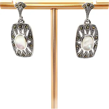 Souprava šperků Náušnice Marcasite vykládané perletí AG 925/1000 AG 025