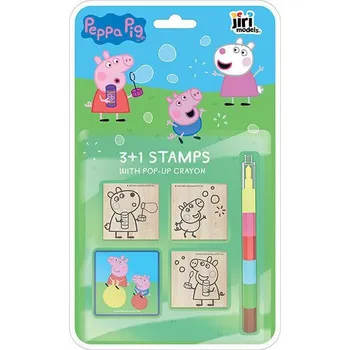 Dětské razítko Jiri Models Razítka 3+1 s voskovkou Prasátko Peppa