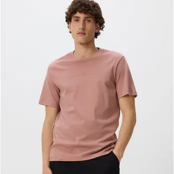 Pánské tričko Reserved - Tričko střihu regular s výšivkou - světle fialová - 740EF-34X - 740EF-34X-XL