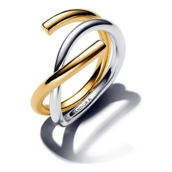 Prsten Dvojitý prsten PANDORA Essence s organickým tvarem 58 163889C00-58