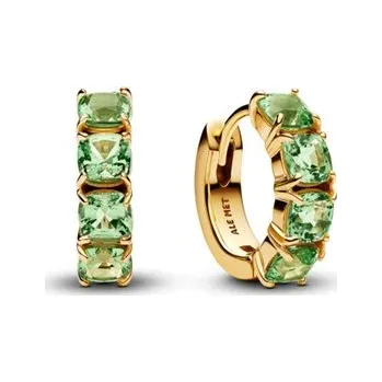 Náušnice Zelené kruhové náušnice PANDORA 263851C01