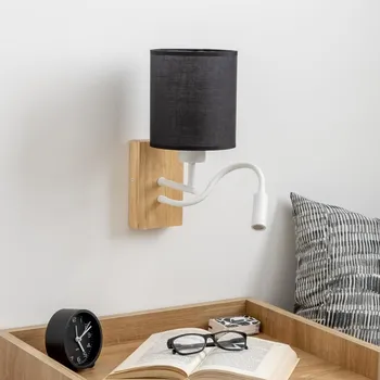 Nástěnné svítidlo Brilagi - LED Nástěnná lampa NUBILA WOOD 1xE27/25W/230V + LED/3W dub/černá