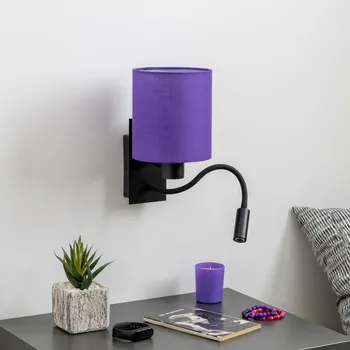 Nástěnné svítidlo Brilagi - LED Nástěnná lampa NUBILA 1xE27/25W/230V + LED/3W černá/fialová