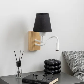 Nástěnné svítidlo Brilagi - LED Nástěnná lampa NUBILA WOOD 1xE27/25W/230V + LED/3W dub/černá