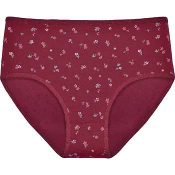 Kalhotky Dámské bavlněné kalhotky s květinkami Gaubert 9090 Barva: červená, Velikost: XL/XXL