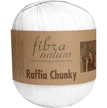 Příze Fibra Natura Raffia Chunky 114-01 bílá
