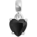 Daniel Wellington Stříbrný přívěsek s černým srdíčkem Charms DW00401052 + 2 měsíce na vrácení zboží