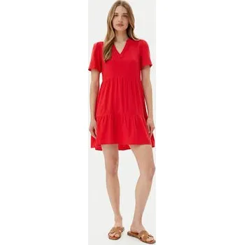 Dámské šaty ONLY Letní šaty Tiri-Caro 15310970 Červená Regular Fit S