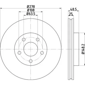 Brzdový kotouč Brzdový kotouč HELLA 8DD 355 128-461