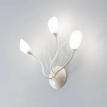 Lampička Jupiter Nástěnné světlo Gloriosa, krémové, sklo, 3 žárovky - Stínidlo na lampu - Ø 6 cm, výška 11 cm krémová, bílá 3 x 10 W LED - Doprava zdarma