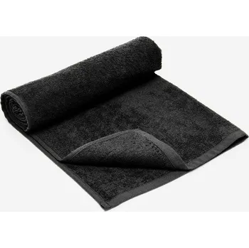 DOMYOS Fitness bavlněný ručník 90 x 50 cm ČERNÁ
