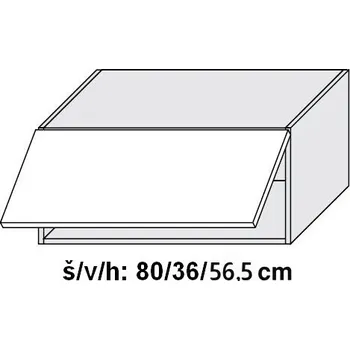 Kuchyňská skříňka Kuchyňská skříňka horní ESSEN WHITE AKRYL LESK W6B 80 - grey