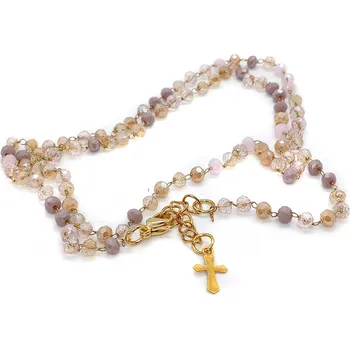 Souprava šperků Řetízek s barevnými ohňovkami zlatá galvanizace VL 463-1