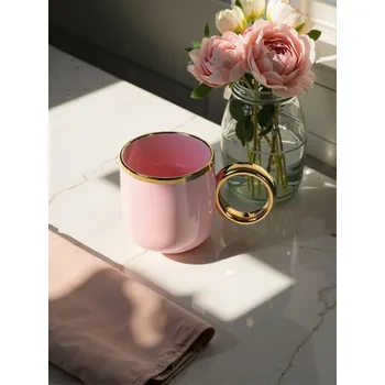 Sinsay - Hrnek se zlatým uchem - pastelová růžová - 300FX-03X - 300FX-03X-ONE