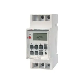 modulární přístroj a rozvaděč Geti Spínací hodiny GE2 na DIN lištu digitální týdenní