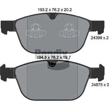 Brzdová destička Sada brzdových destiček, kotoučová brzda BENDIX Braking BPD1273