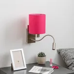 Brilagi - LED Nástěnná lampa NUBILA 1xE27/25W/230V + LED/3W chrom/růžová