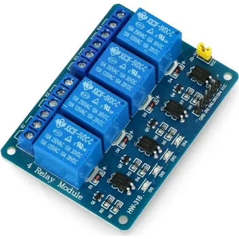 Vývojová deska Relé modul 4 kanály 12V DC s optočlenem
