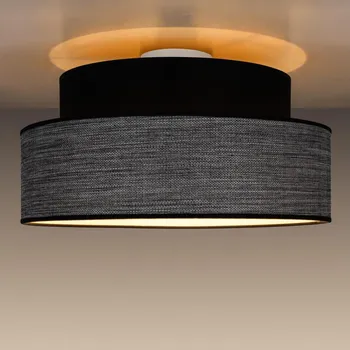 Stropní svítidlo GRACE 1xE27/60W/230V pr. 40 cm černá/šedá