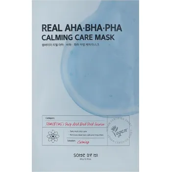 Pleťová maska SOME BY MI - REAL AHA-BHA-PHA CALMING CARE MASK - Zklidňující pleťová maska s AHA, BHA a PHA 20 g