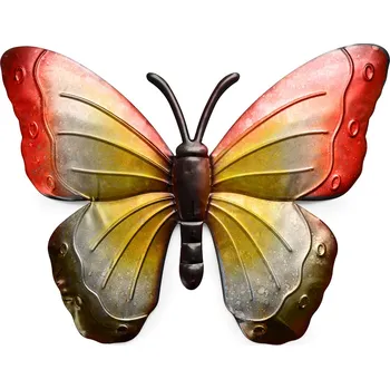 Nástěnná kovová dekorace motýl BUTTERFLY 30 cm - více barev Barva: Červená