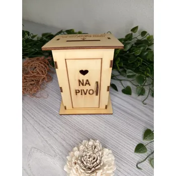 Pokladnička Vtipná pokladnička - Kadibudka Na Pivo - Bez vlastního textu