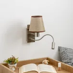 Brilagi - LED Nástěnná lampa NUBILA 1xE27/25W/230V + LED/3W chrom/hnědá