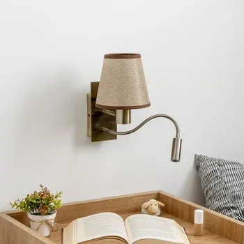 Nástěnné svítidlo Brilagi - LED Nástěnná lampa NUBILA 1xE27/25W/230V + LED/3W mosaz/hnědá