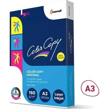 Kancelářský papír Kancelářský papír Color Copy A3 - 160 g/m2, CIE 161, 250 listů