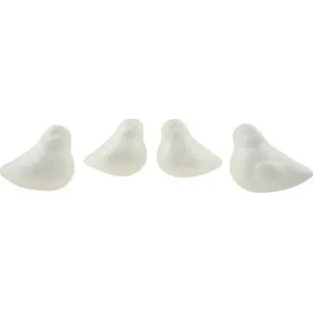Vánoční dekorace Dílky z polystyrenu ptáčci 4 cm, 4 ks v sáčku