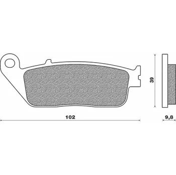 Brzdová destička brzdové destičky, NEWFREN (směs ROAD TOURING SINTERED) 2 ks v balení M502-917