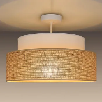 Přisazený lustr BOHO 1xE27/60W/230V pr. 40 cm bílá/béžová