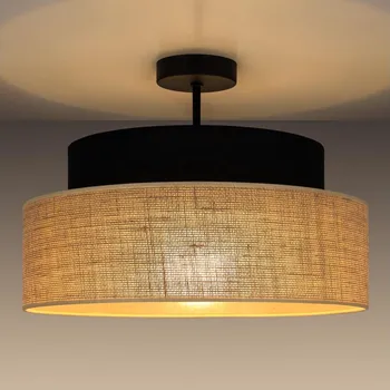 Přisazený lustr BOHO 1xE27/60W/230V pr. 40 cm černá/béžová