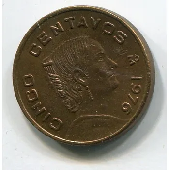 MEXIKO. 5 centavos 1976.