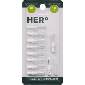 Dentální hygiena Herbai HERo - mezizubní kartáček - 1,0 mm bílý 10 1 mm bílá