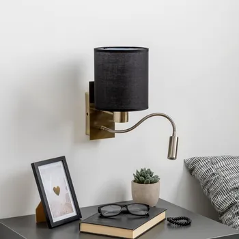 Nástěnné svítidlo Brilagi - LED Nástěnná lampa NUBILA 1xE27/25W/230V + LED/3W mosaz/černá